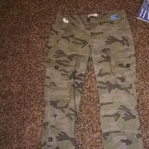 High rise ankle camo pants